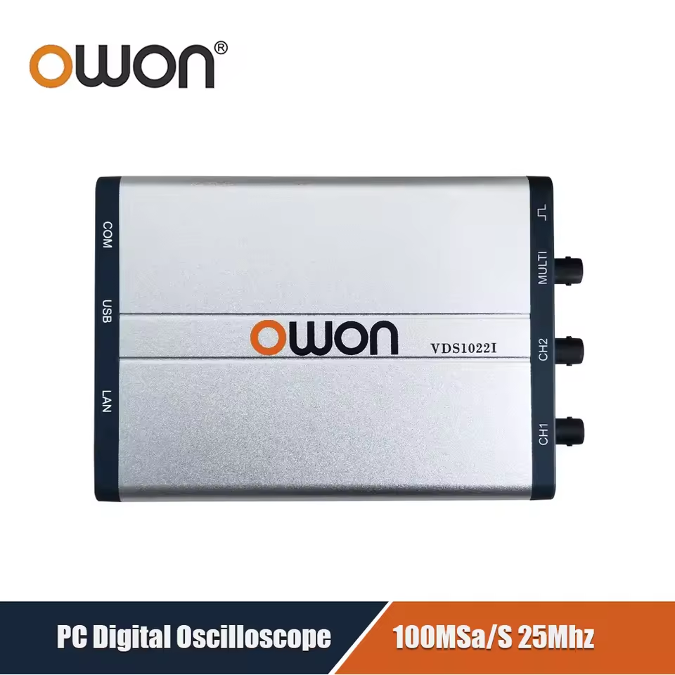 Digital Storage Oscilloscope 100Mhz - Oscyloskop wirtualny PC OWON VDS1022/I |