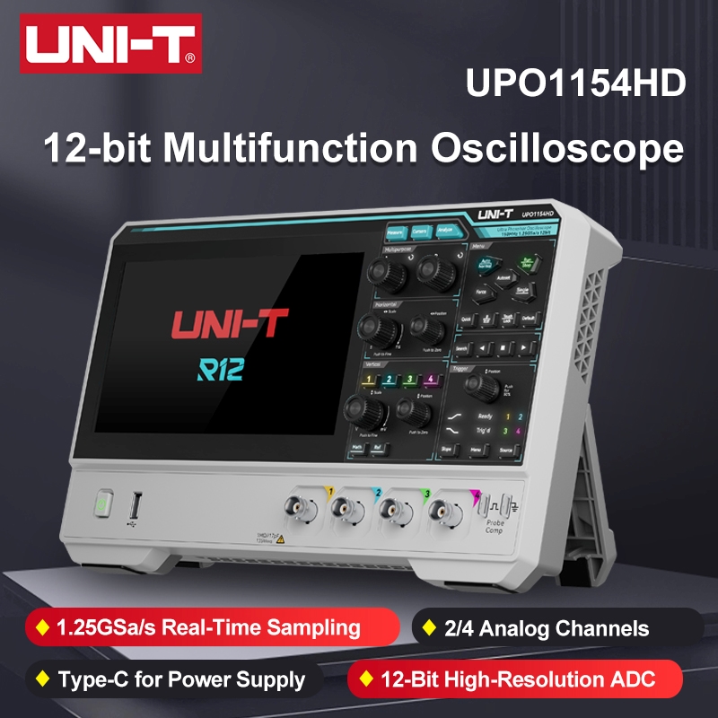 Digital Storage Oscilloscope 100Mhz - Oscyloskop UNI-T UPO1154HD UPO1082HD, oscyloskop fluorescencyjny